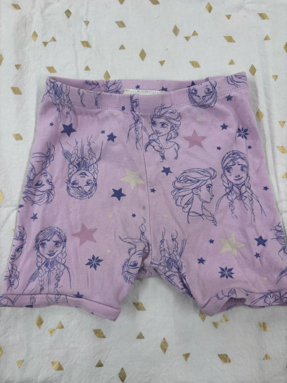 GAP Lavender Frozen Character Pajama Bottoms - Purple & Pink Stars